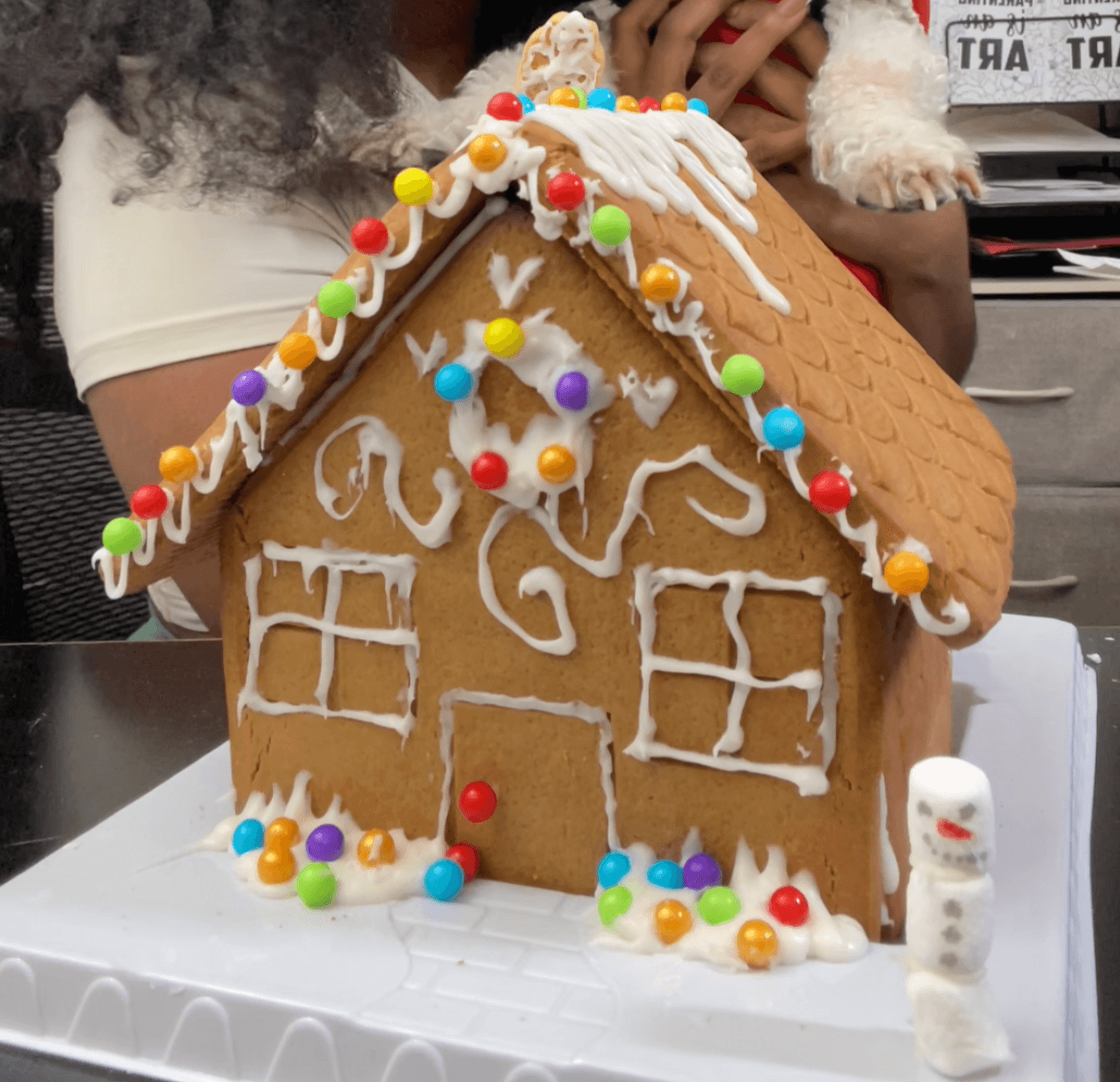 Community members building together during virtual event