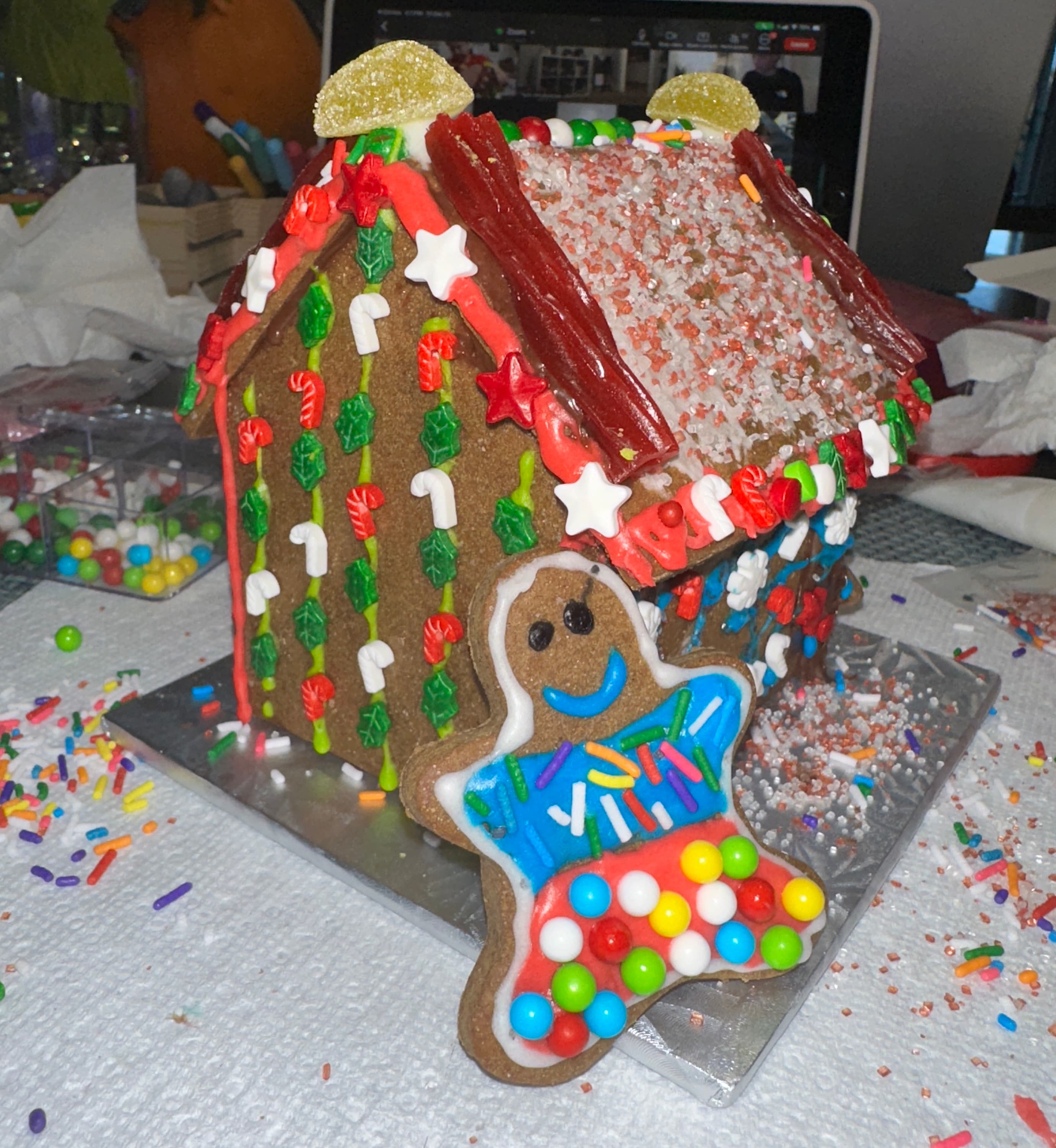 Creative gingerbread house design from 2024 event